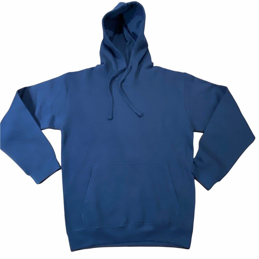 LAT Navy Fleece Hoodie Adult Small Warm Cozy Pullover Sweatshirt
